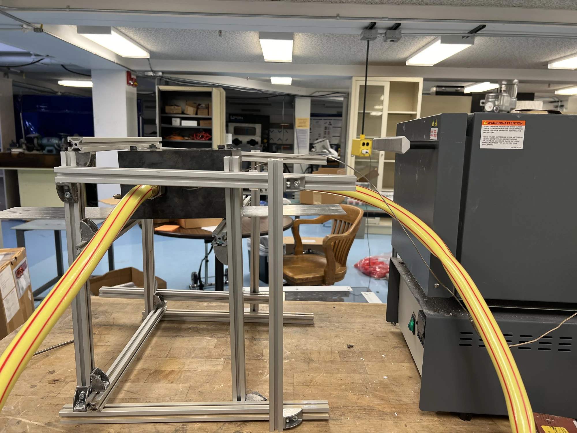 Physical die-cooling test setup.